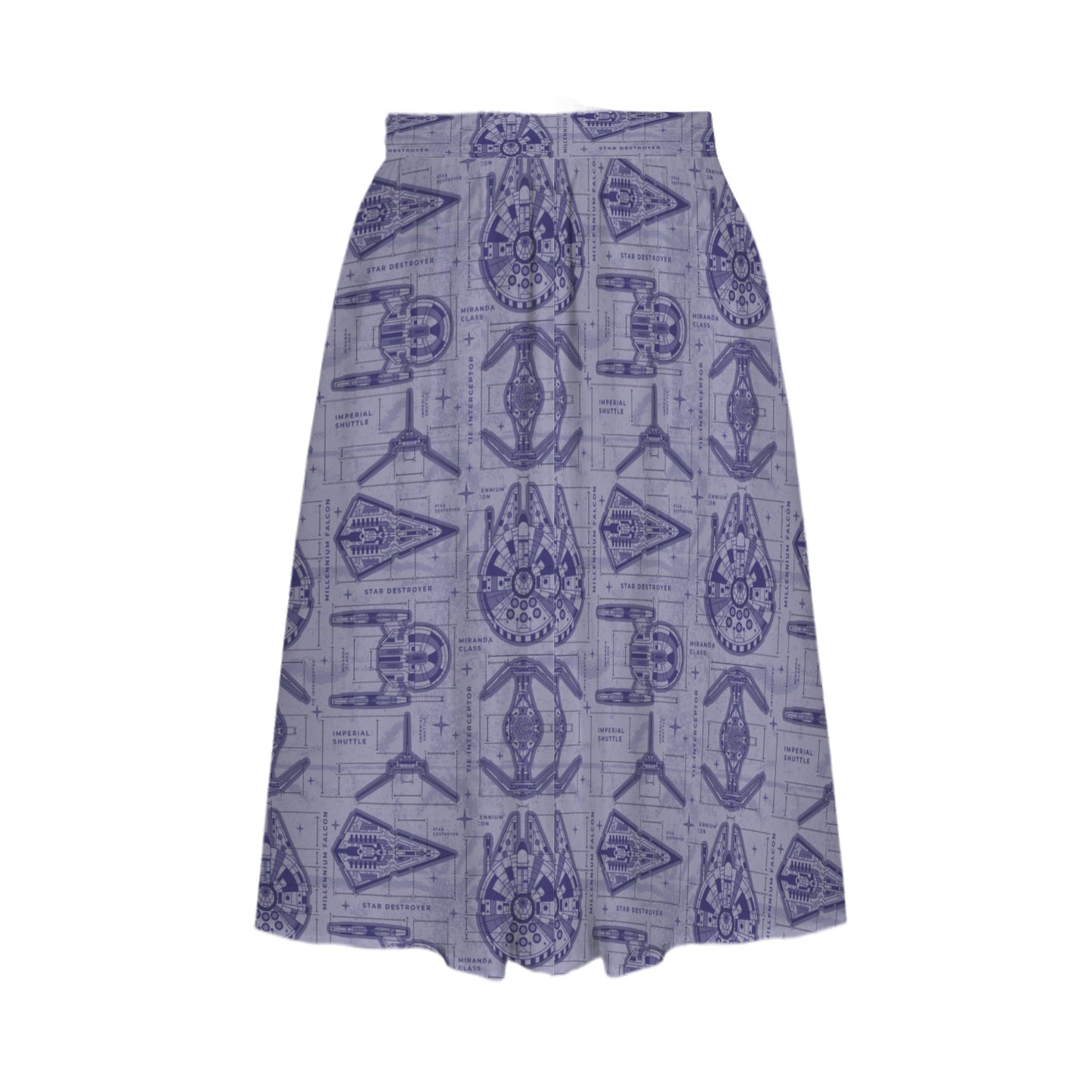 Star Wars Blueprints Elastic Waist Midi Skirt With Pockets