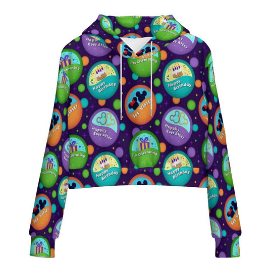 Button Collector Women's Cropped Hoodie