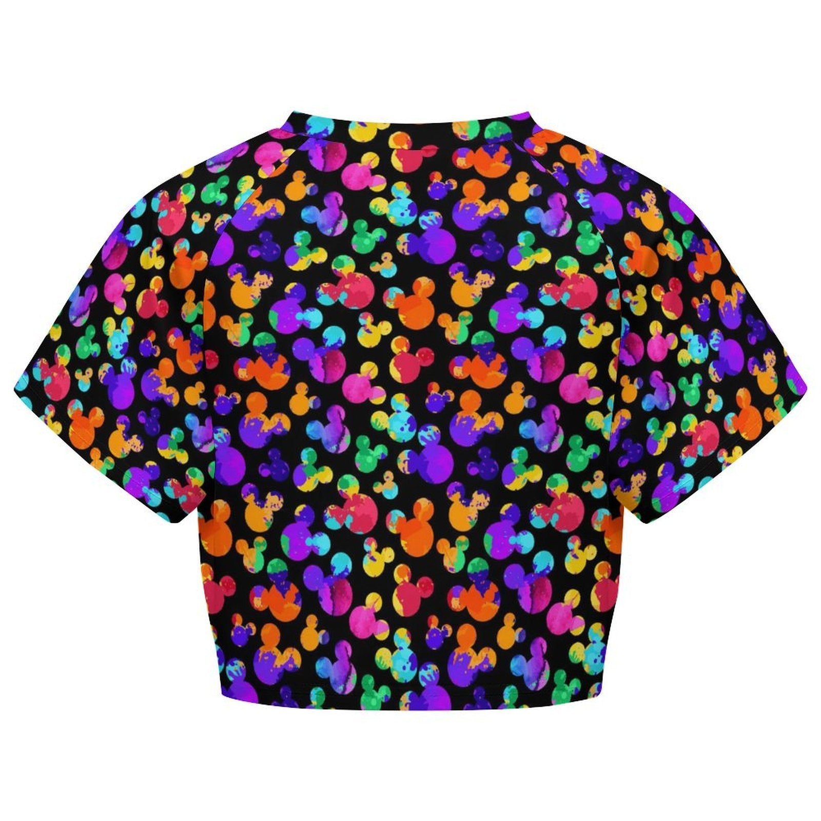 All Over Print Cropped Ralgan T-Shirt - Ambrie