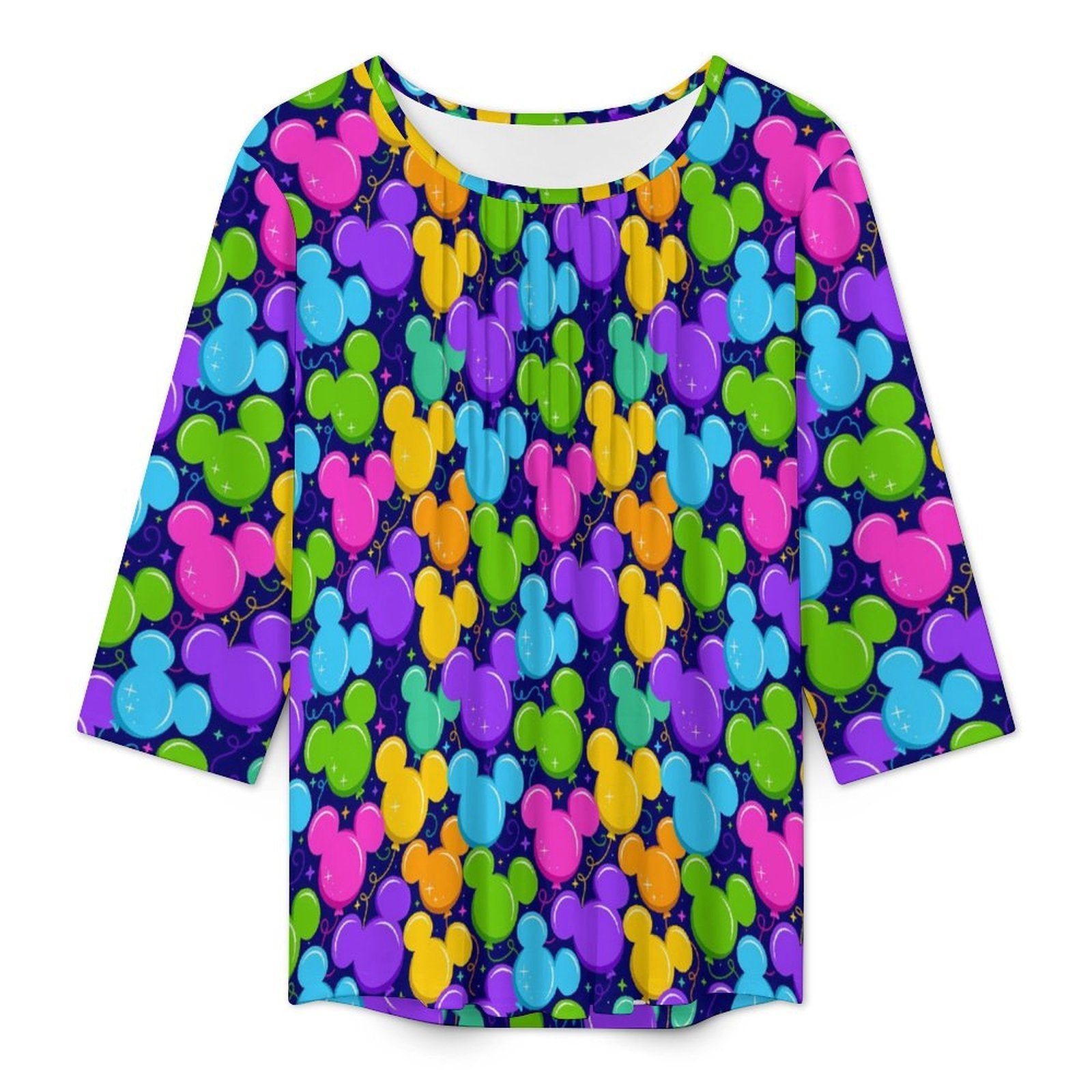 Park Balloons Women's 3/4 Sleeve Pleated Tunic Top - Ambrie