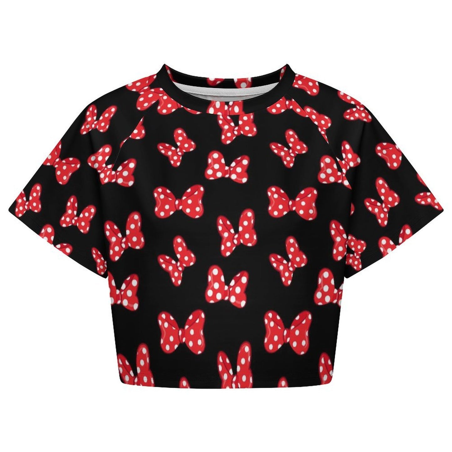 All Over Print Cropped Ralgan T-Shirt - Ambrie
