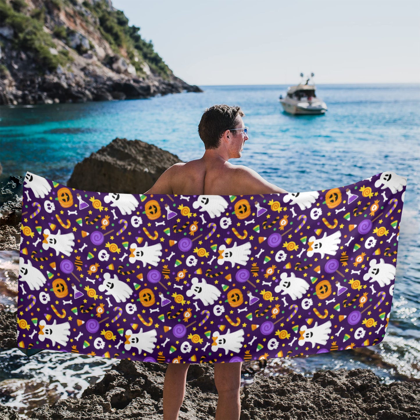 Spooky Ghosts Beach Towel