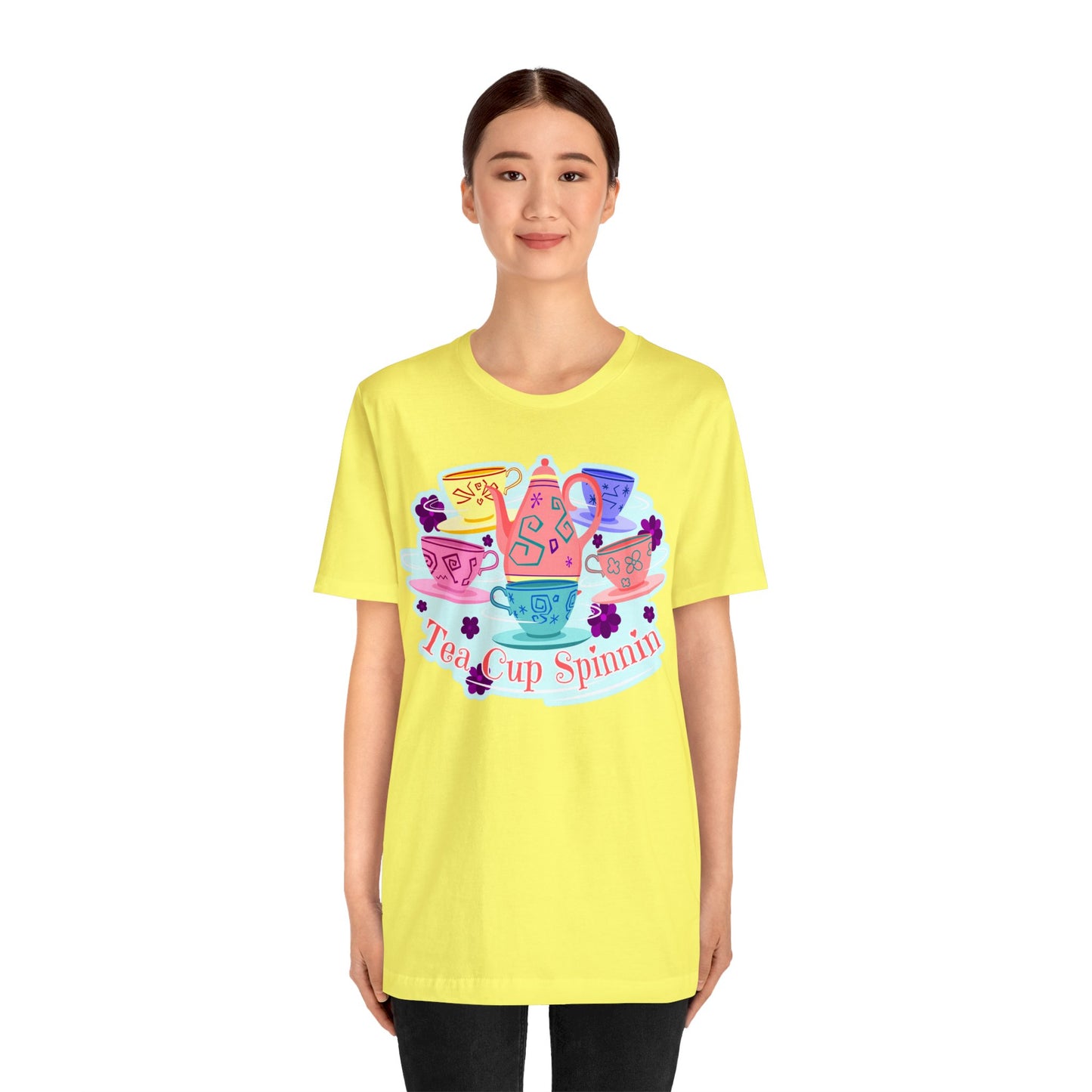 Tea Cup Spinnin Unisex Graphic Tee