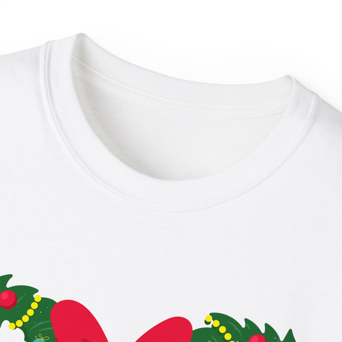 Christmas Wreaths With Bow Unisex Graphic Tee