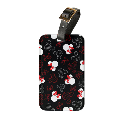 Mickey And Minnie Dots Luggage Tag