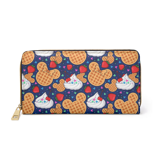Waffles Zipper Wallet