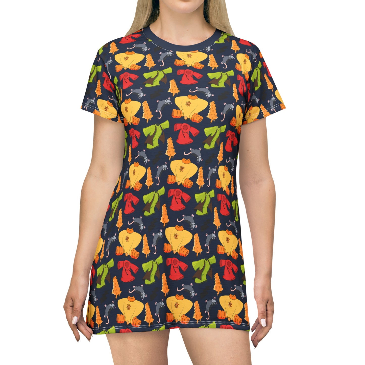 Tower Of Cheeza T-Shirt Dress - Ambrie