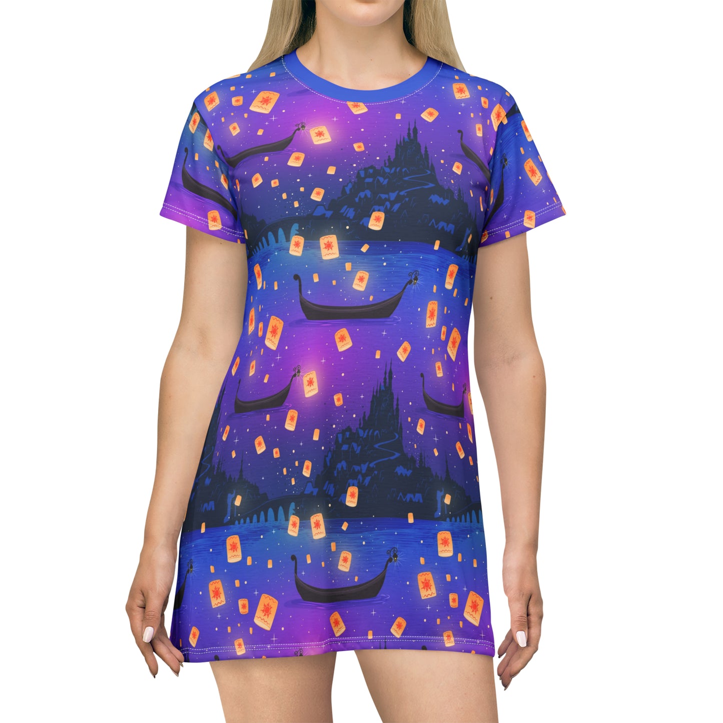 Flying Lanterns T-Shirt Dress