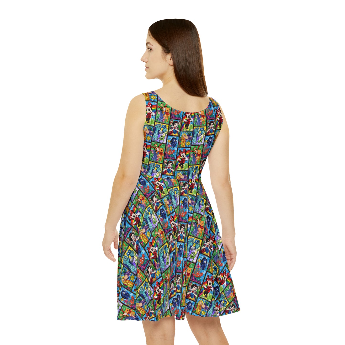 Stained Glass Characters Women's Skater Dress