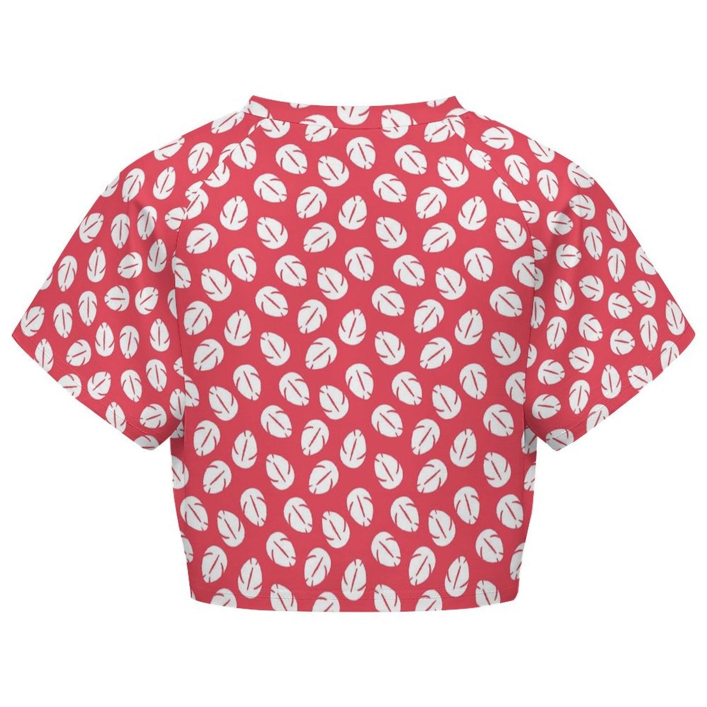 All Over Print Cropped Ralgan T-Shirt - Ambrie