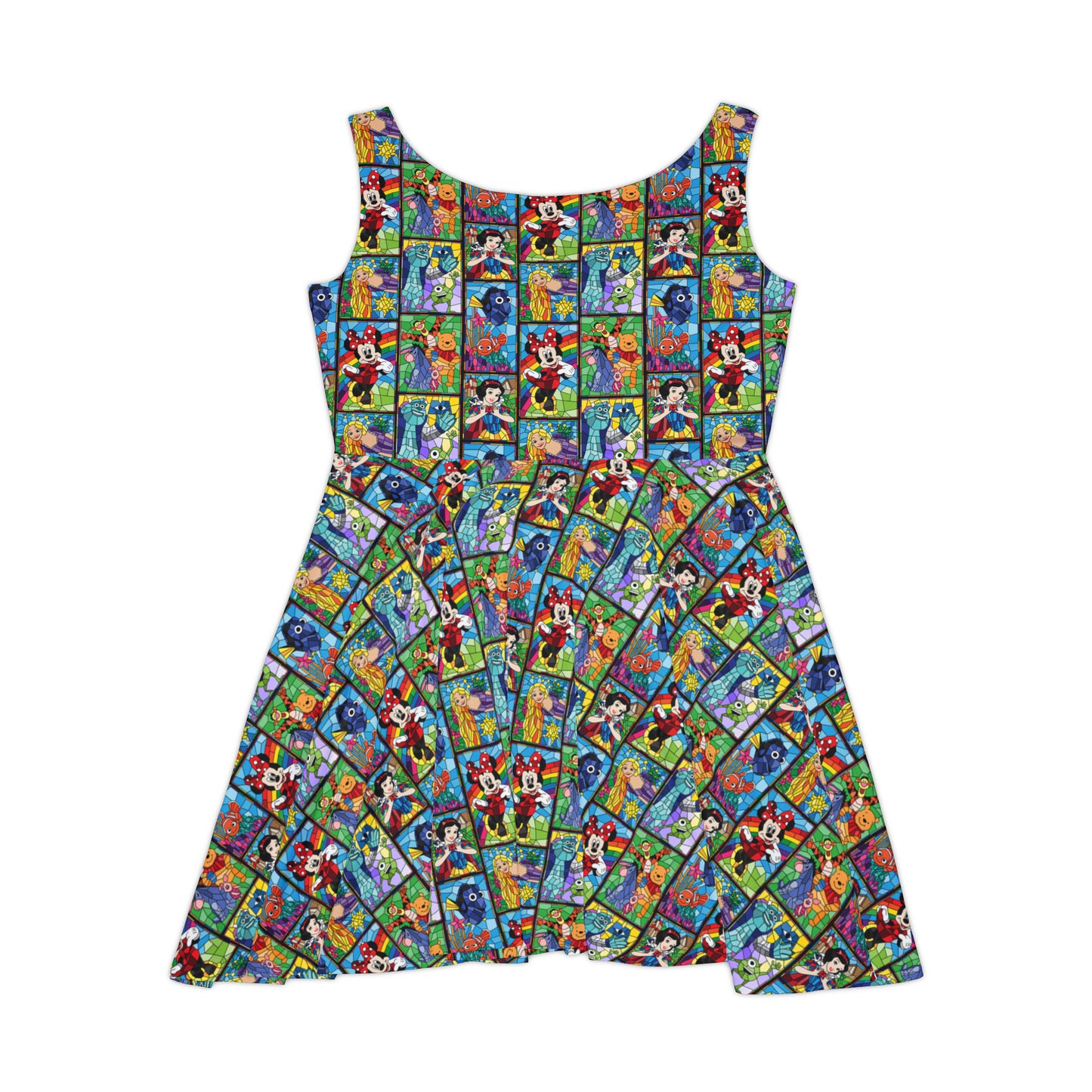 Stained Glass Characters Women's Skater Dress