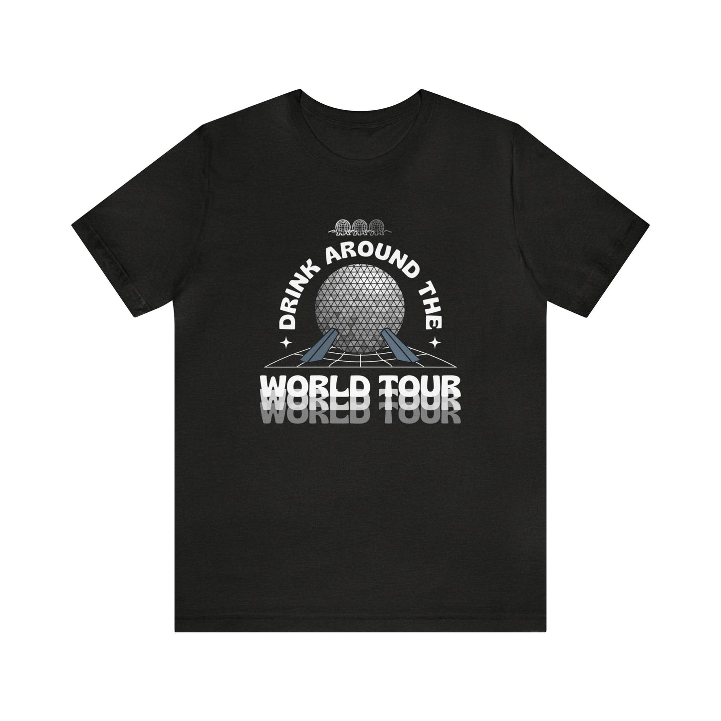 Drink Around The World Unisex Short Sleeve Graphic Tee - Pick Your Color