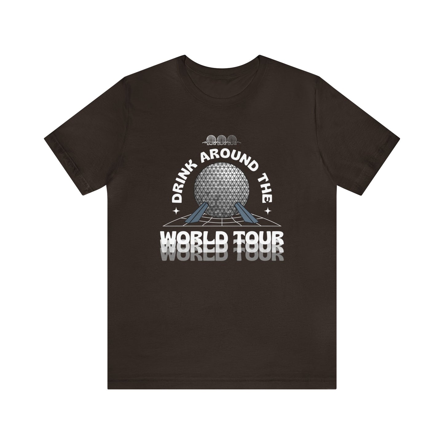 Drink Around The World Unisex Short Sleeve Graphic Tee - Pick Your Color