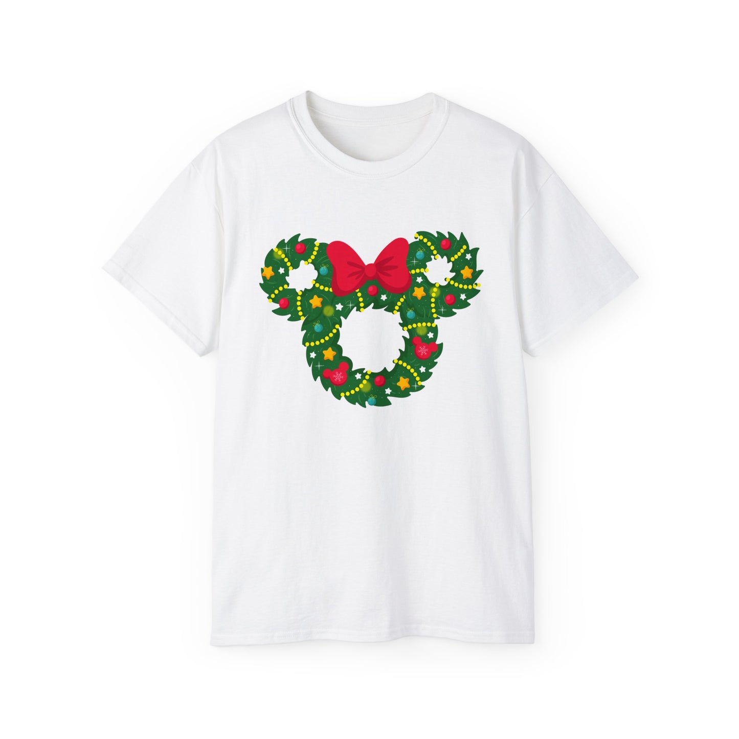 Christmas Wreaths With Bow Unisex Graphic Tee