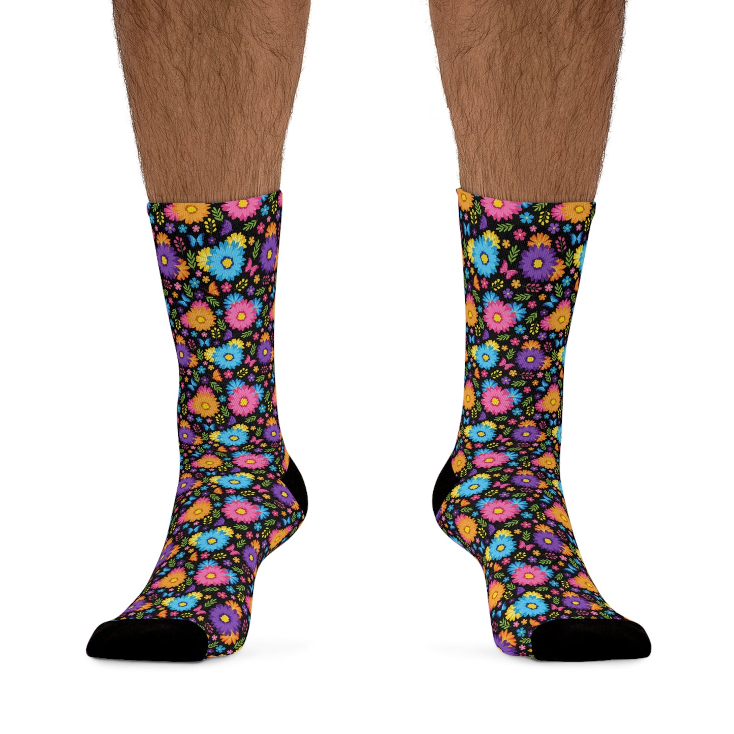 Colorful Spring Flowers Socks