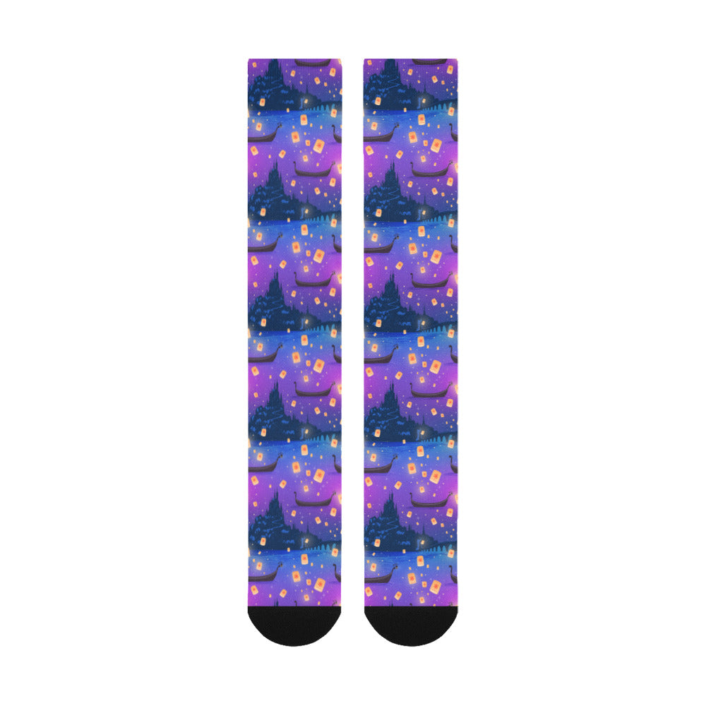 Disney Tangled Rapunzel Floating Lanterns Over-The-Calf Socks