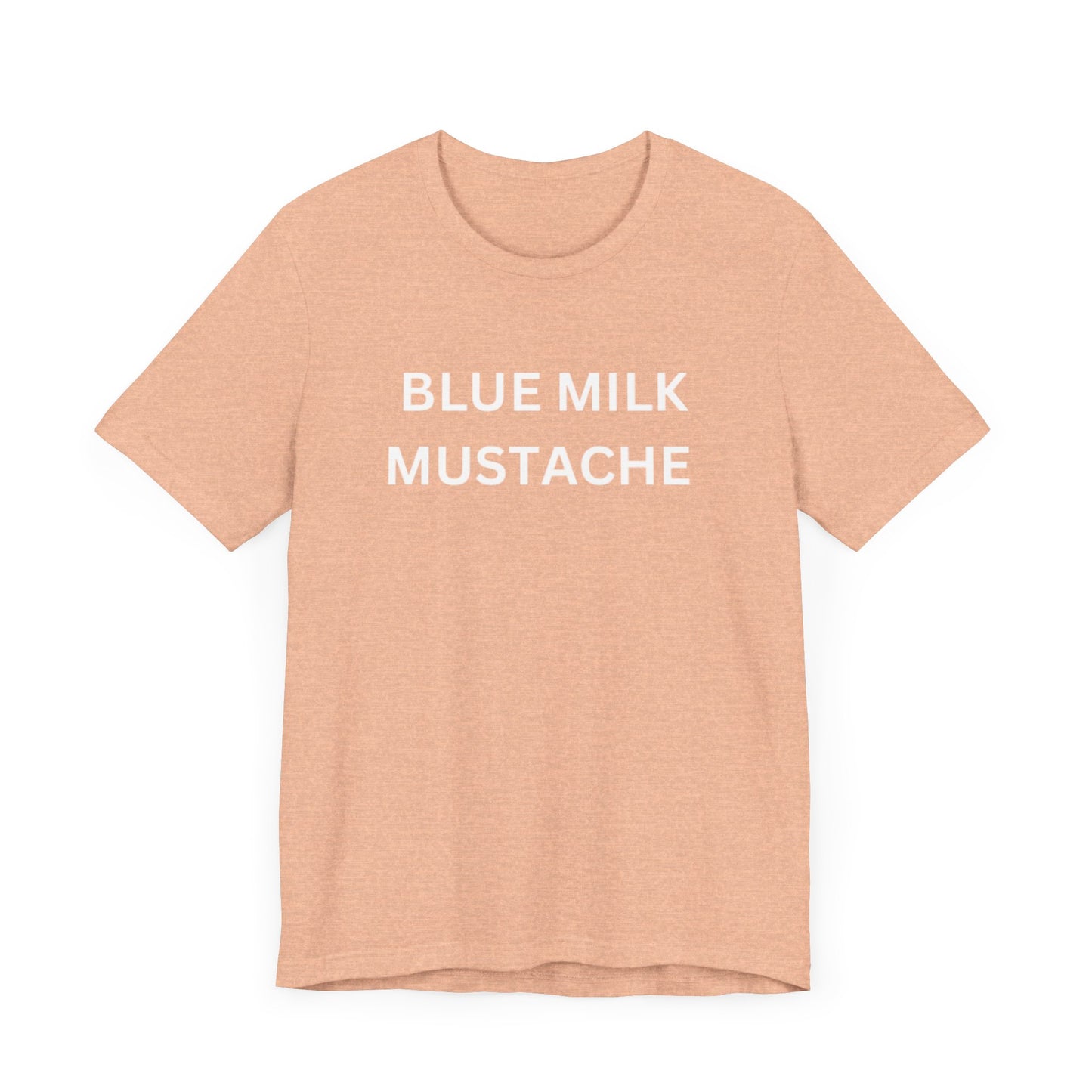 Blue Milk Mustache Unisex Jersey Short Sleeve Tee