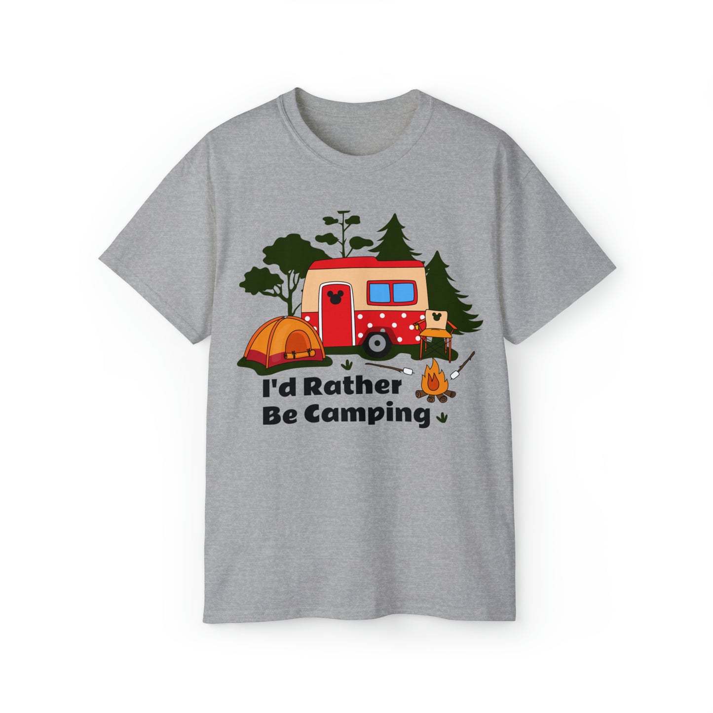 I'd Rather Be Camping Unisex Graphic Tee