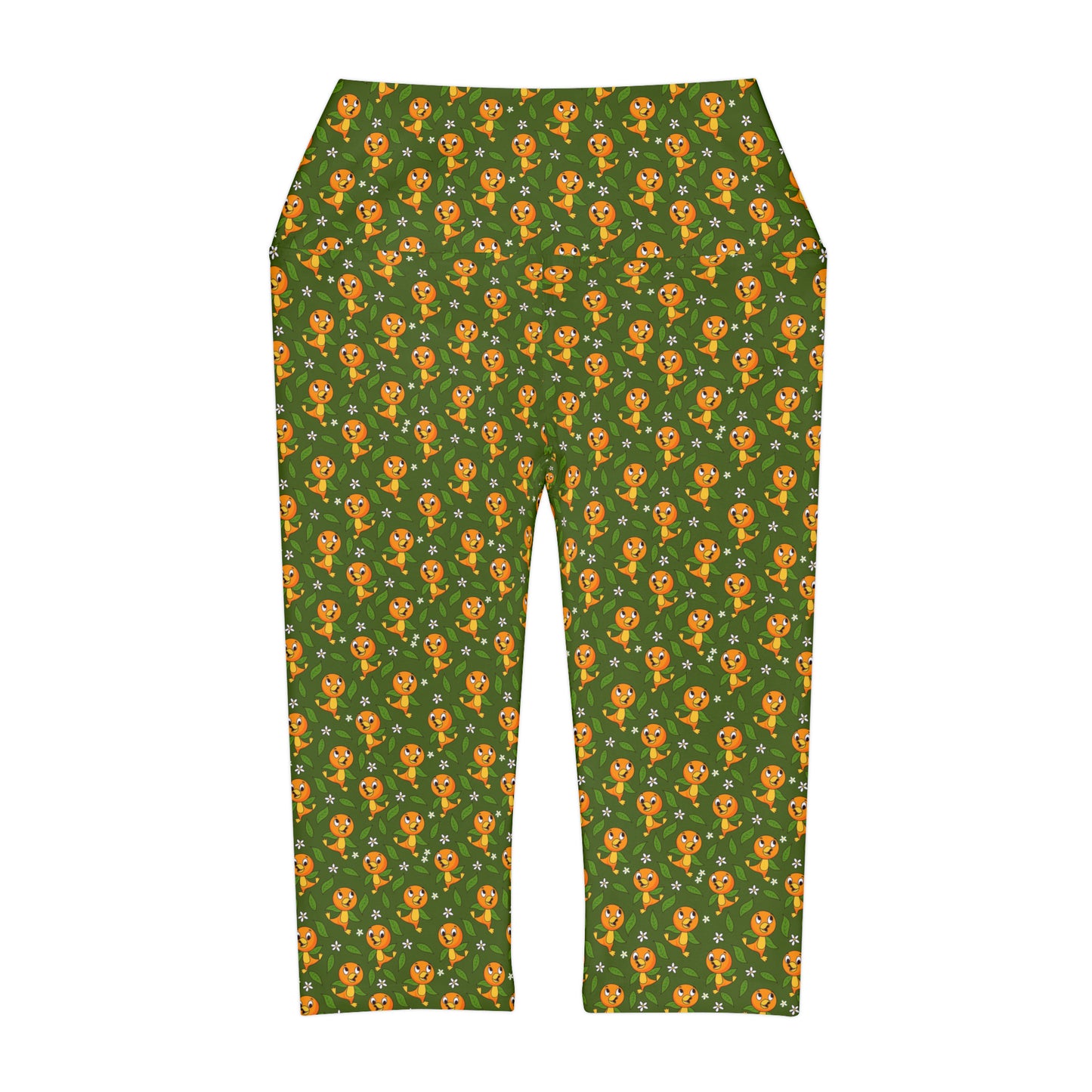 Orange Bird Atheltic Capri Leggings