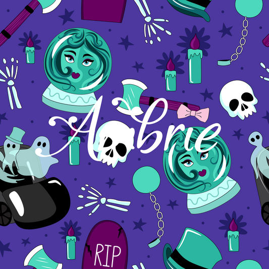Haunted Mansion Favorites Seamless Pattern, Magical Cartoon Seamless pattern, Fabric Sublimation
