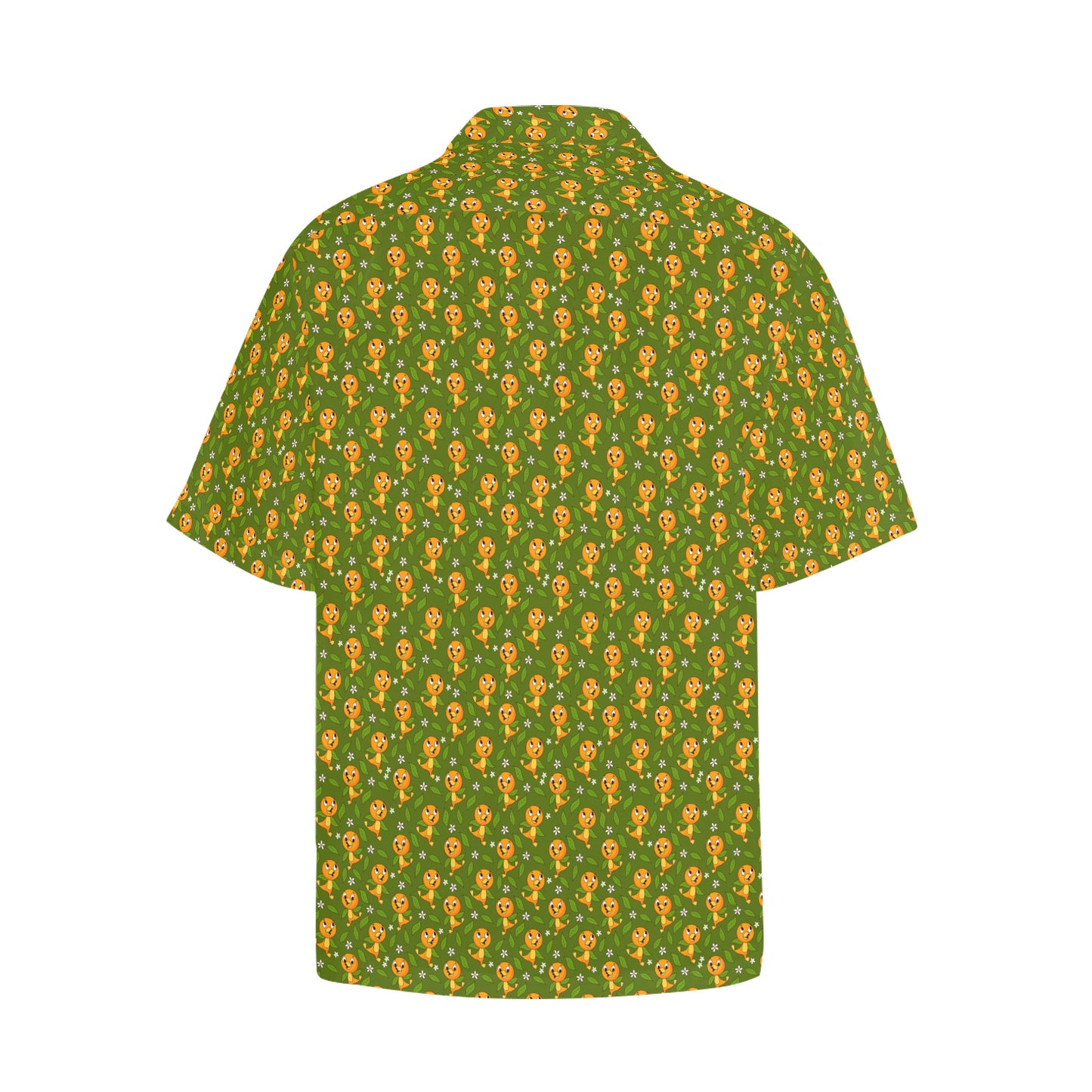 Orange Bird Hawaiian Shirt With Chest Pocket - Ambrie