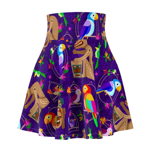 Tiki Plays The Drums Skater Skirt - Ambrie