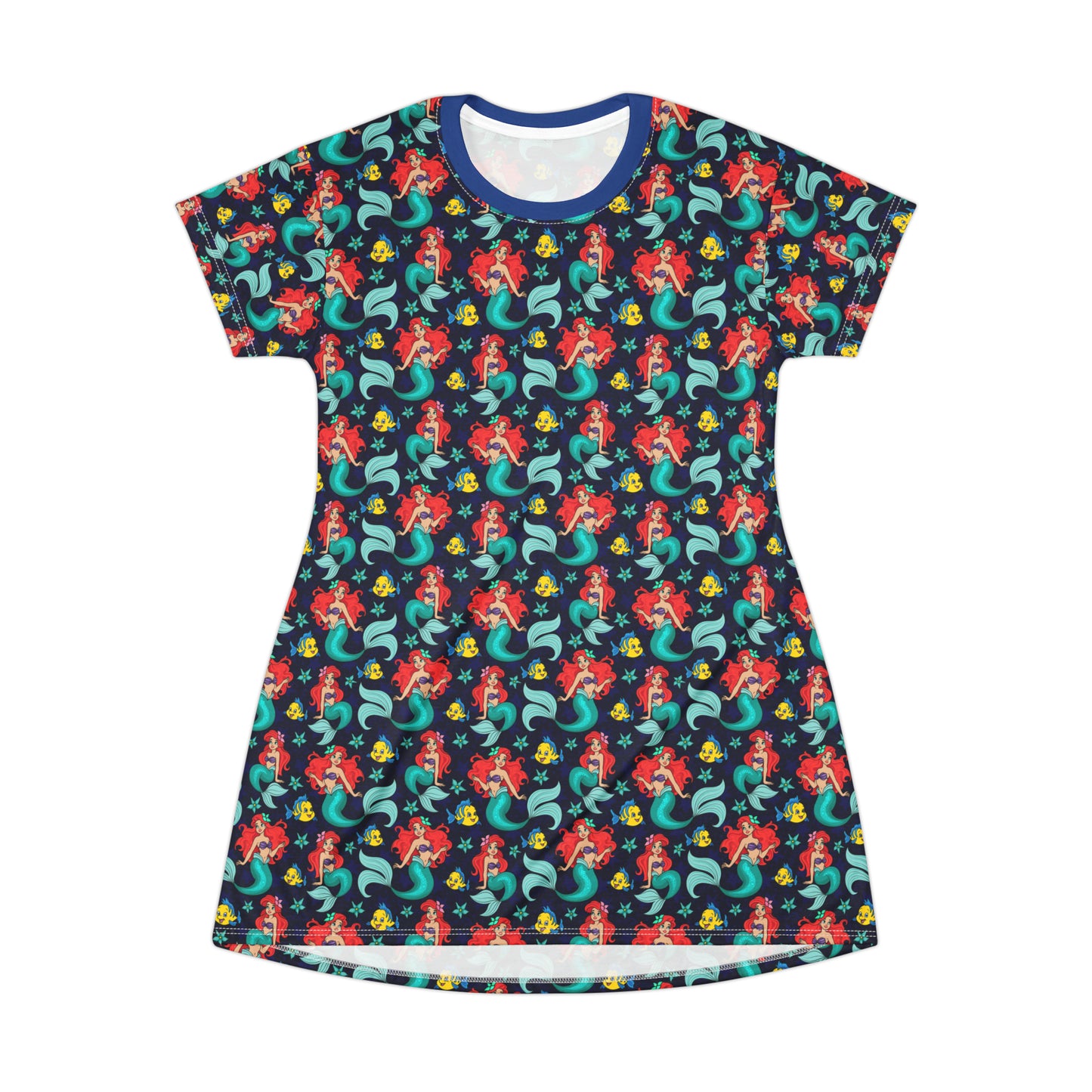 Disney Little Mermaid I Want To Be Where The People Are T-Shirt Dress