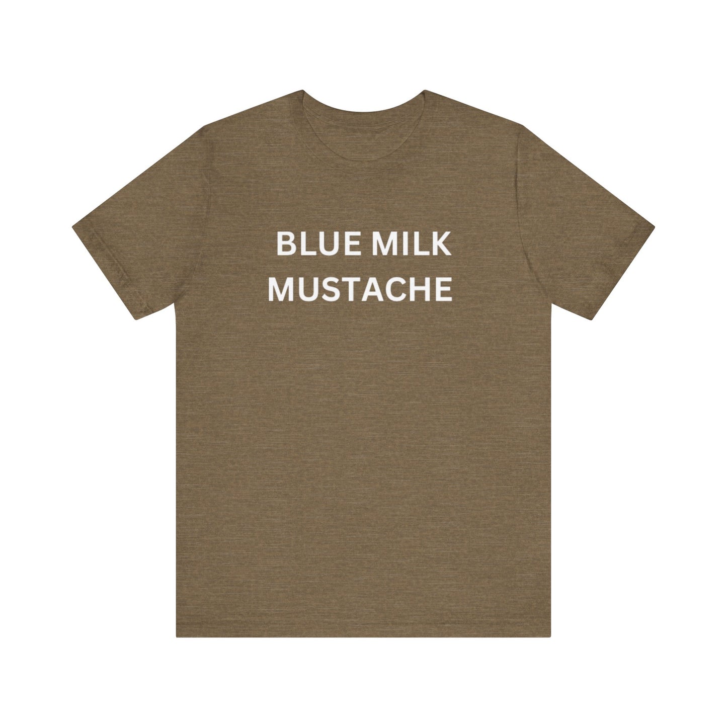 Blue Milk Mustache Unisex Jersey Short Sleeve Tee