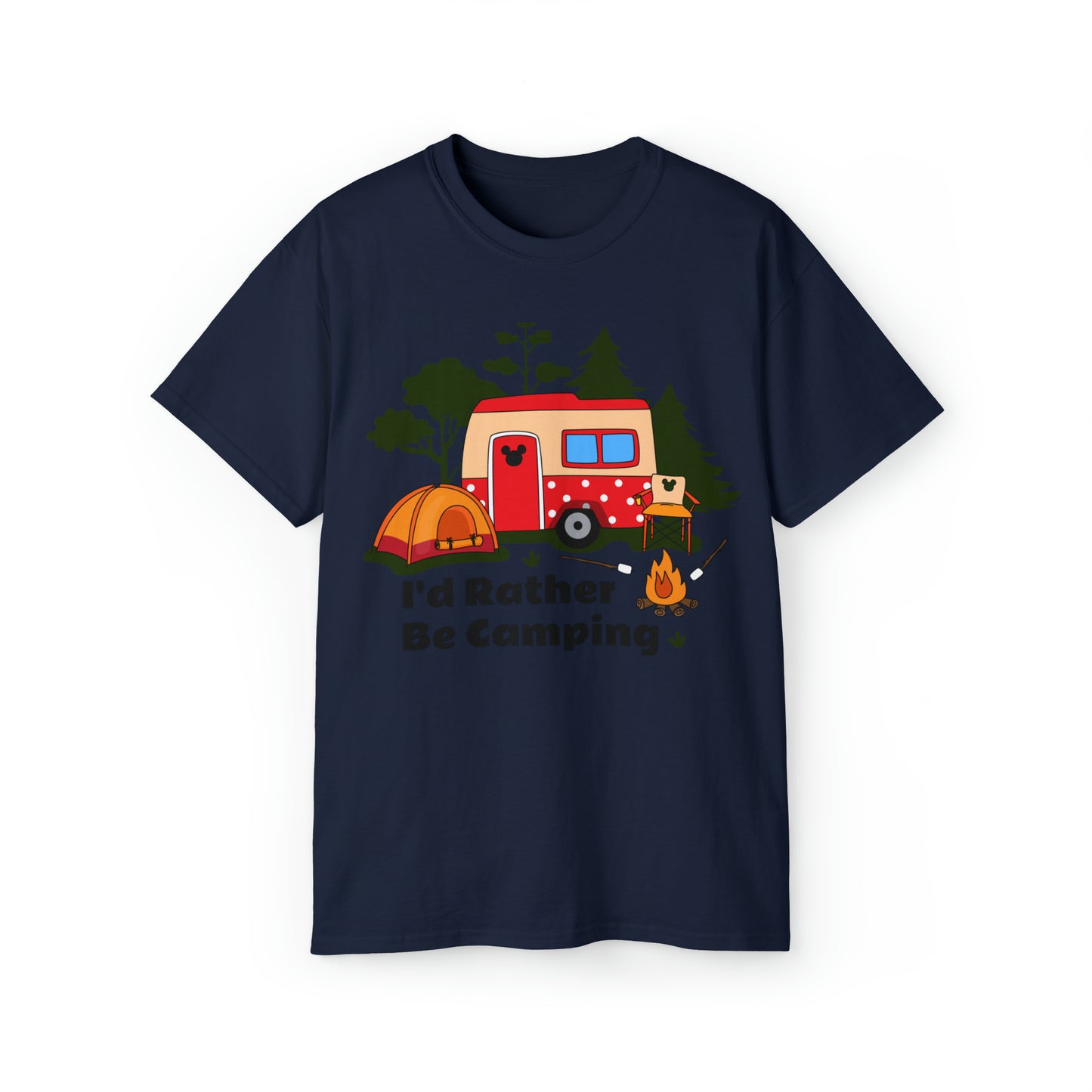 I'd Rather Be Camping Unisex Graphic Tee