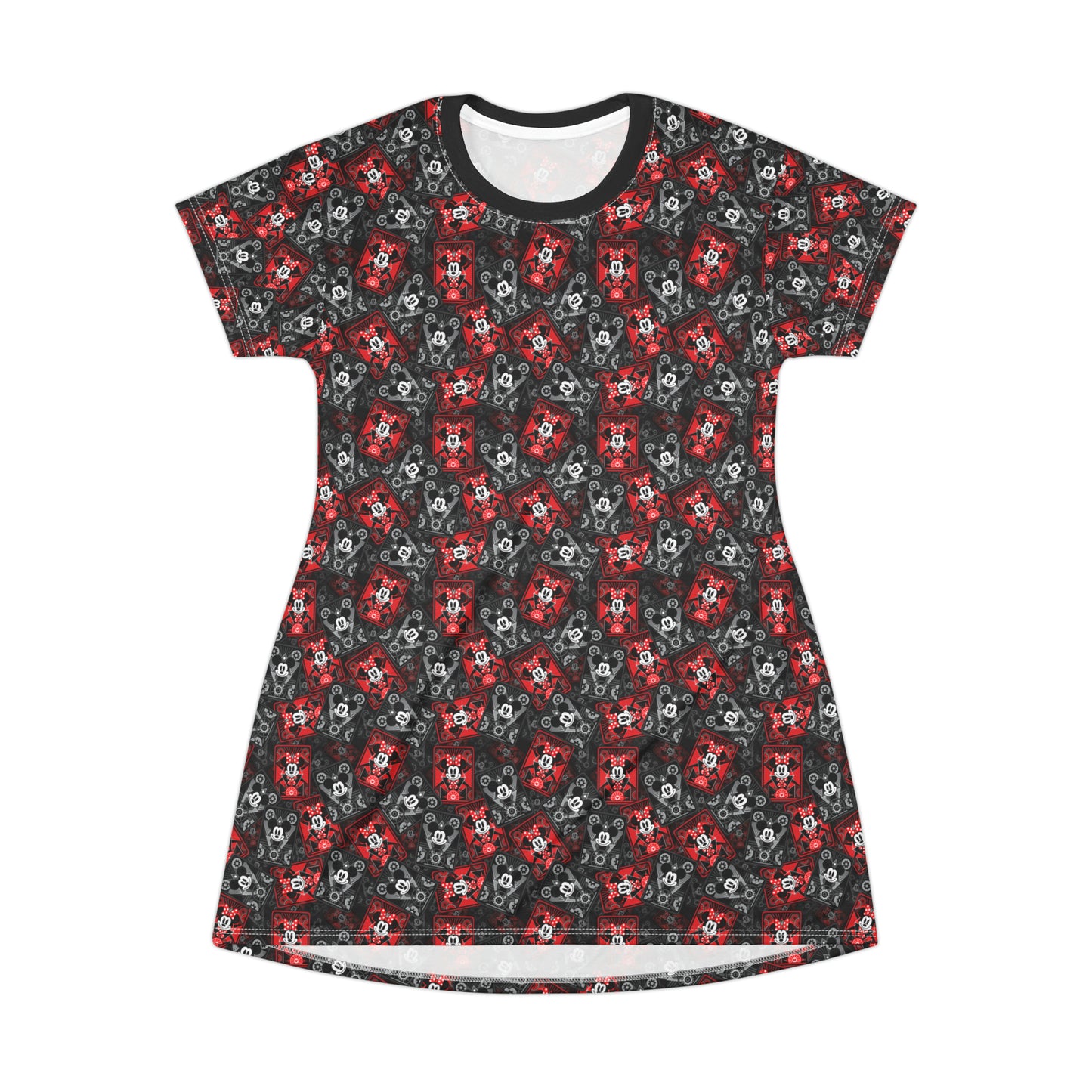 Steamboat Mickey And Minnie Card T-Shirt Dress