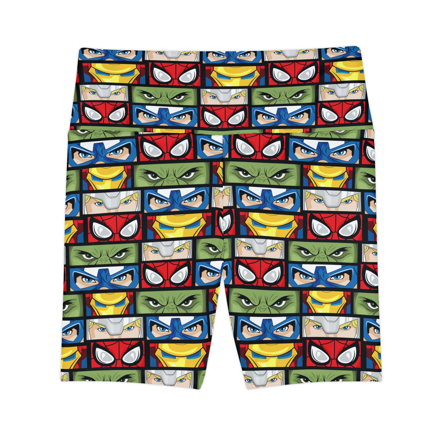 Super Heroes Eyes Women's Athletic Workout Shorts