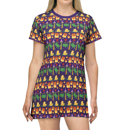 Disney Tangled Rapunzel Magical Hair Character Line T-Shirt Dress