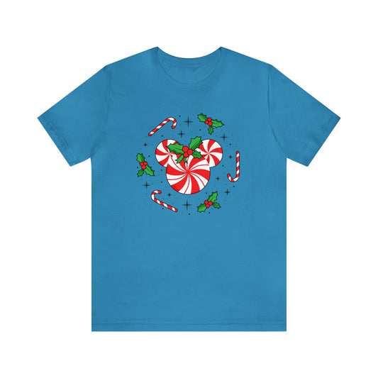 Peppermint Candy Bow Unisex Graphic Tee