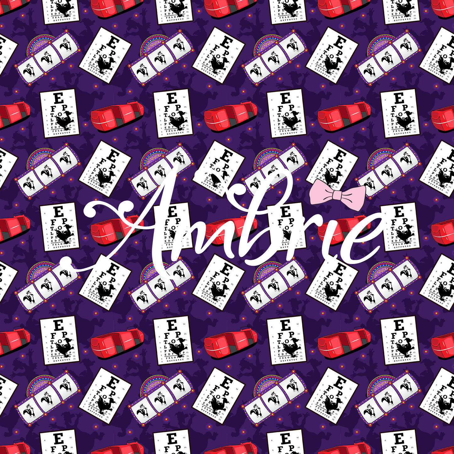 Figment Seamless Pattern, Magical Cartoon Seamless pattern, Fabric Sublimation