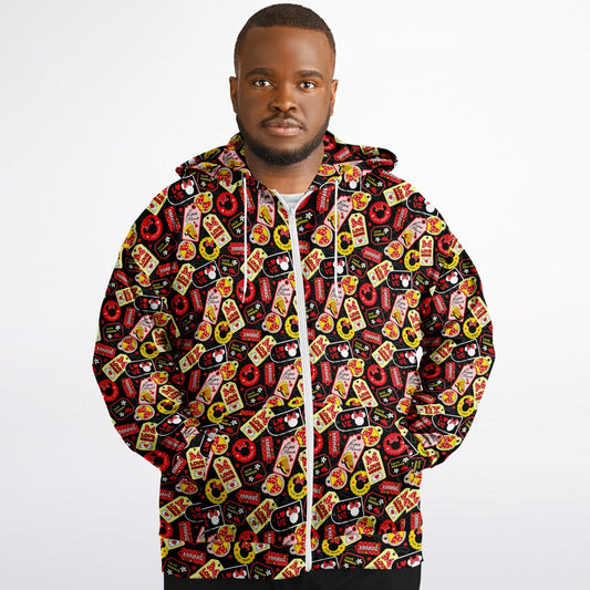 Minnie Tags Plus-size Unisex Zip Hoodie