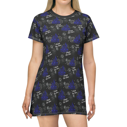 Happy New Year T-Shirt Dress