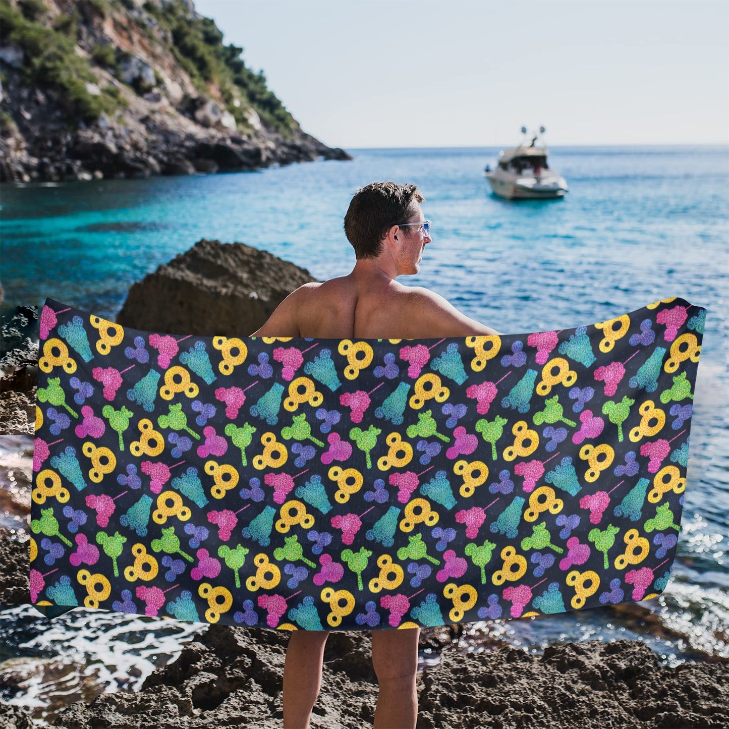 Glitter Park Snacks Beach Towel