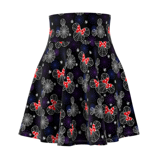 Spider Webs Women's Skater Skirt