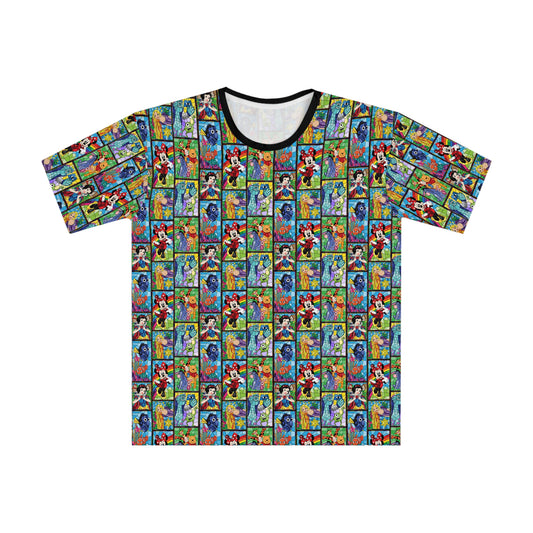 Stained Glass Characters Unisex Loose T-shirt