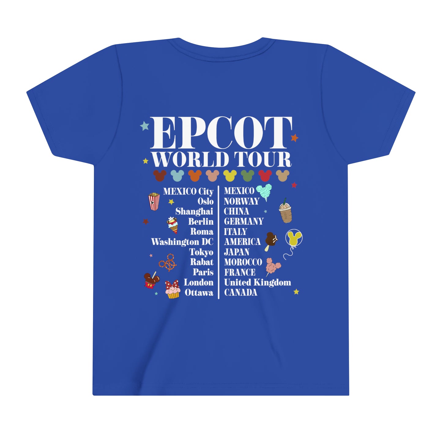 Epcot World Tour Light Youth Short Sleeve T-Shirt