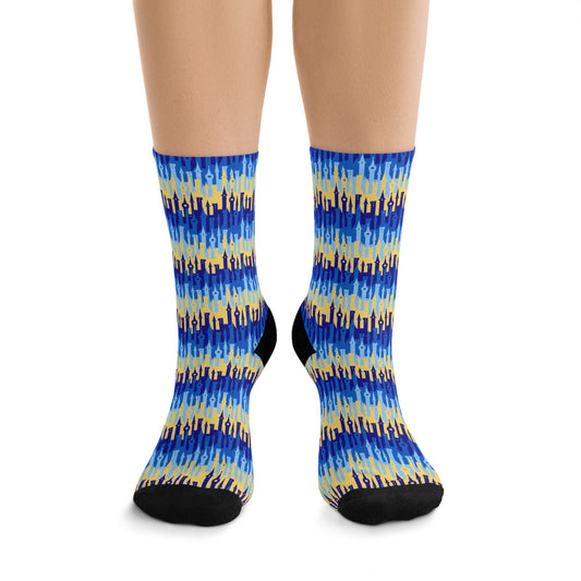 Blue Castles Socks