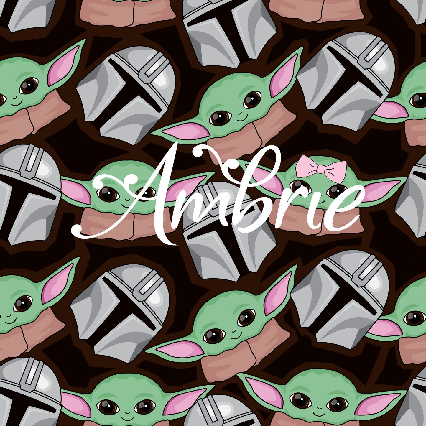 Baby Yoda Seamless Pattern, Magical Cartoon Seamless pattern, Fabric Sublimation