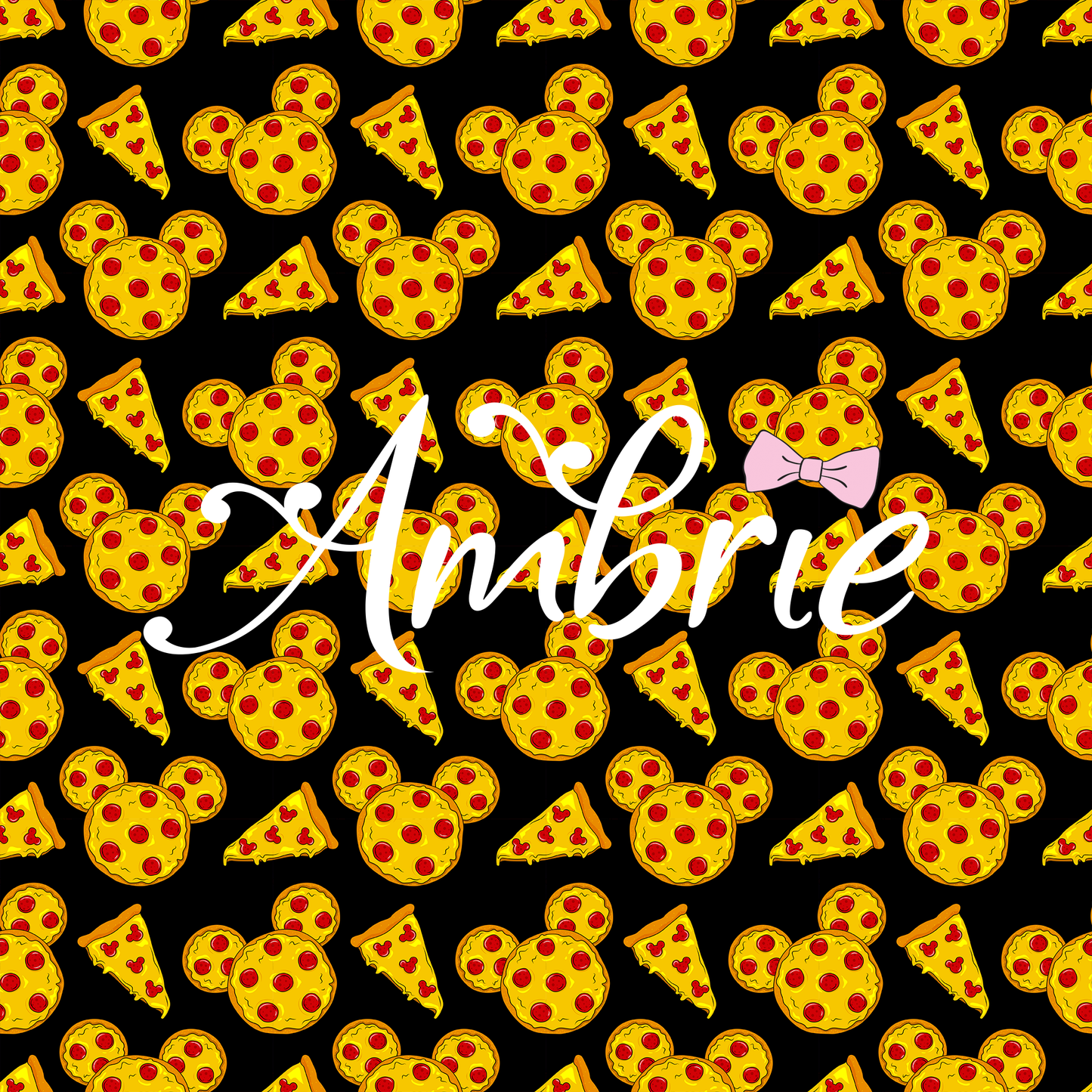 Mickey Pizza Seamless Pattern, Magical Cartoon Seamless pattern, Fabric Sublimation