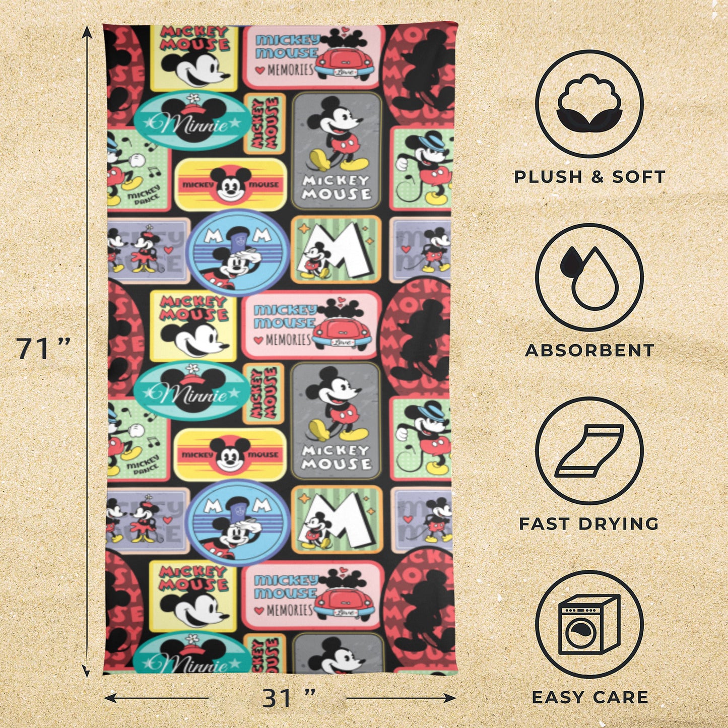 Stickers Beach Towel