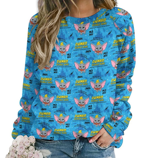 Disneyland Dumbo Double Dare Women's Raglan Crewneck Sweatshirt