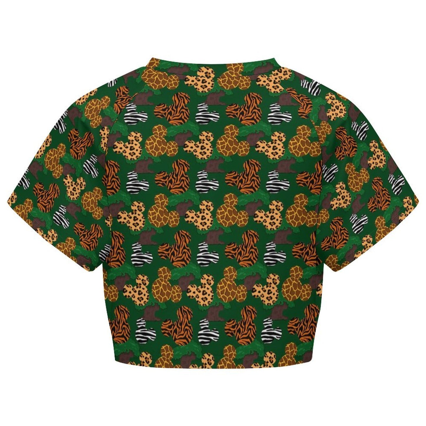 All Over Print Cropped Ralgan T-Shirt - Ambrie