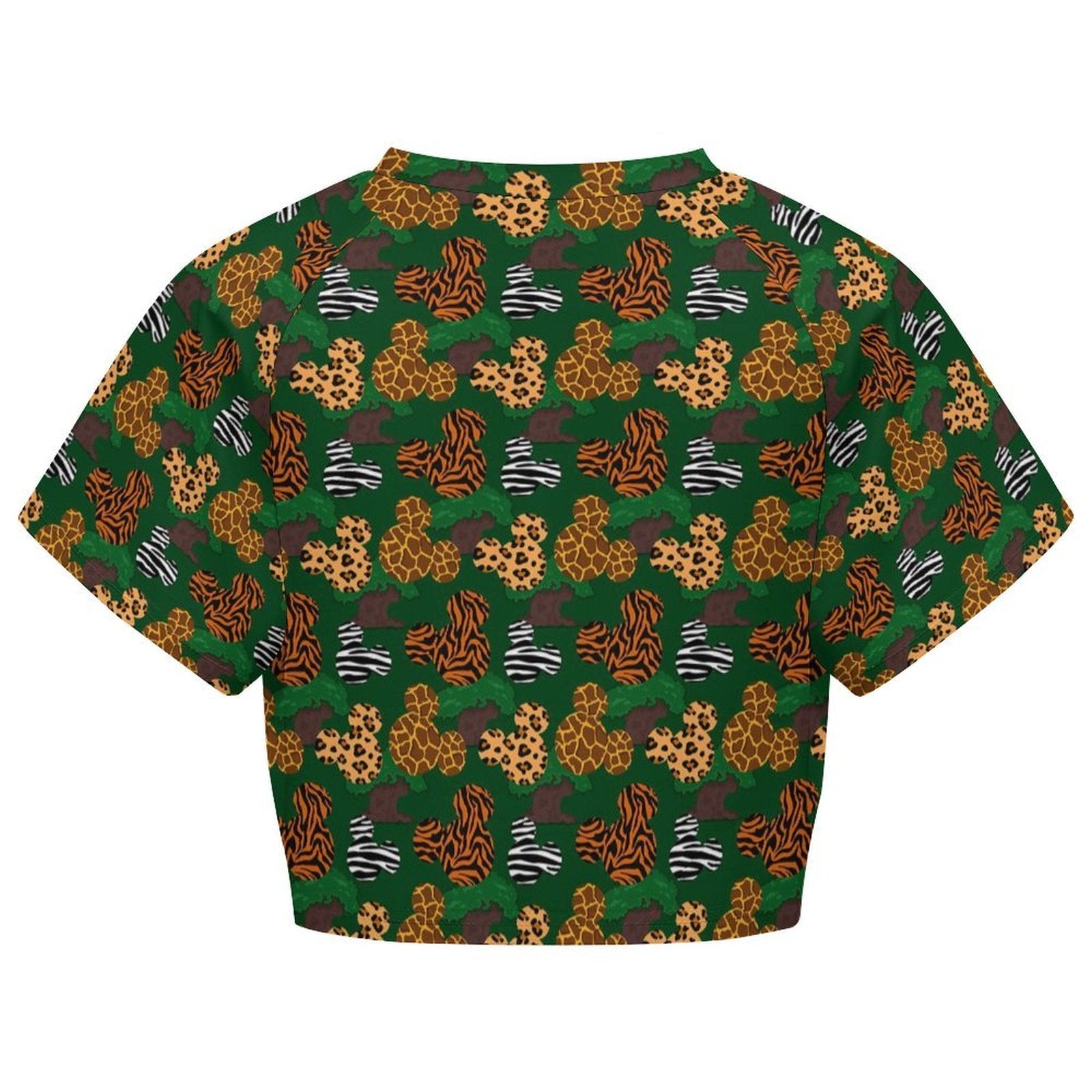 All Over Print Cropped Ralgan T-Shirt - Ambrie