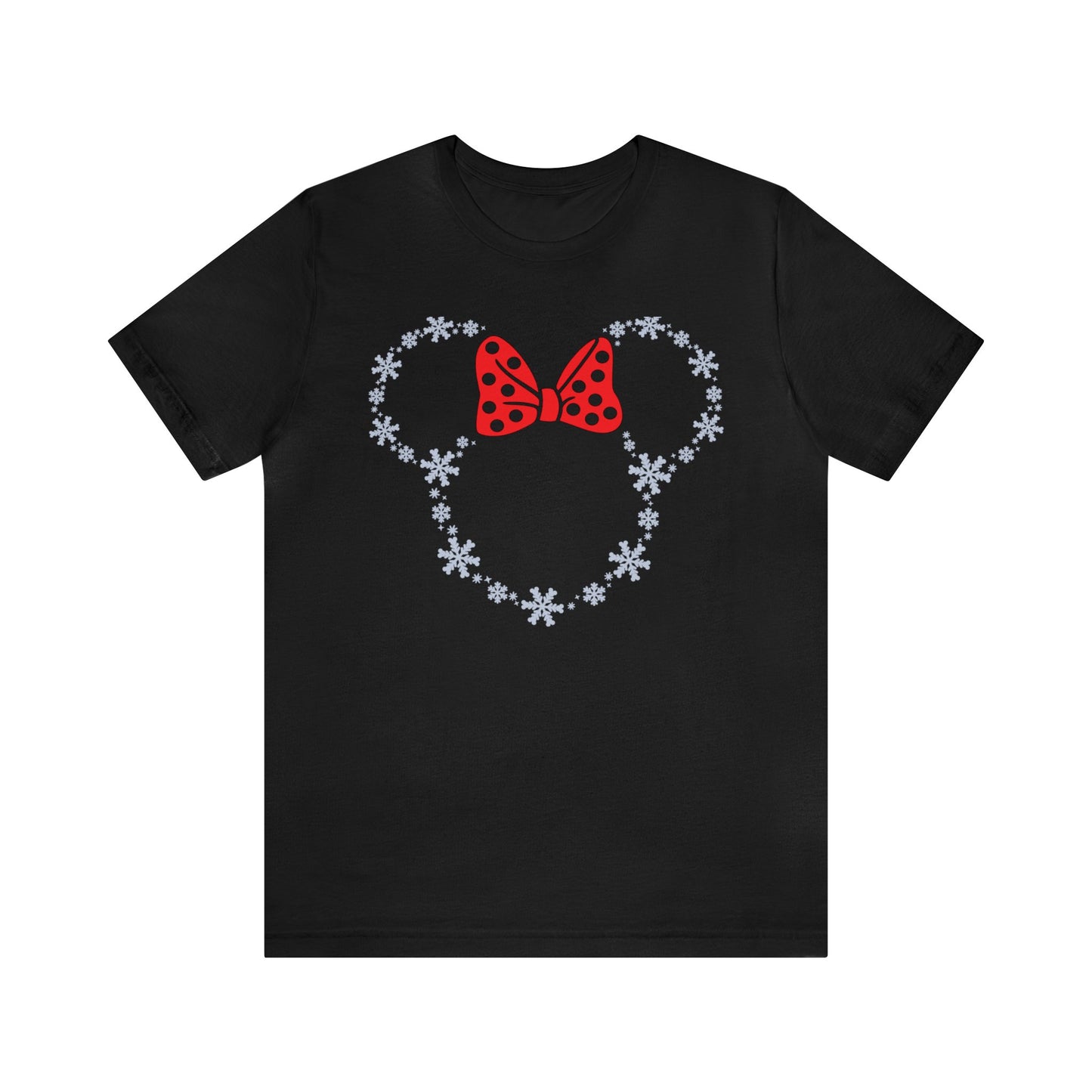 Snow Flakes Red Bow Unisex Graphic Tee