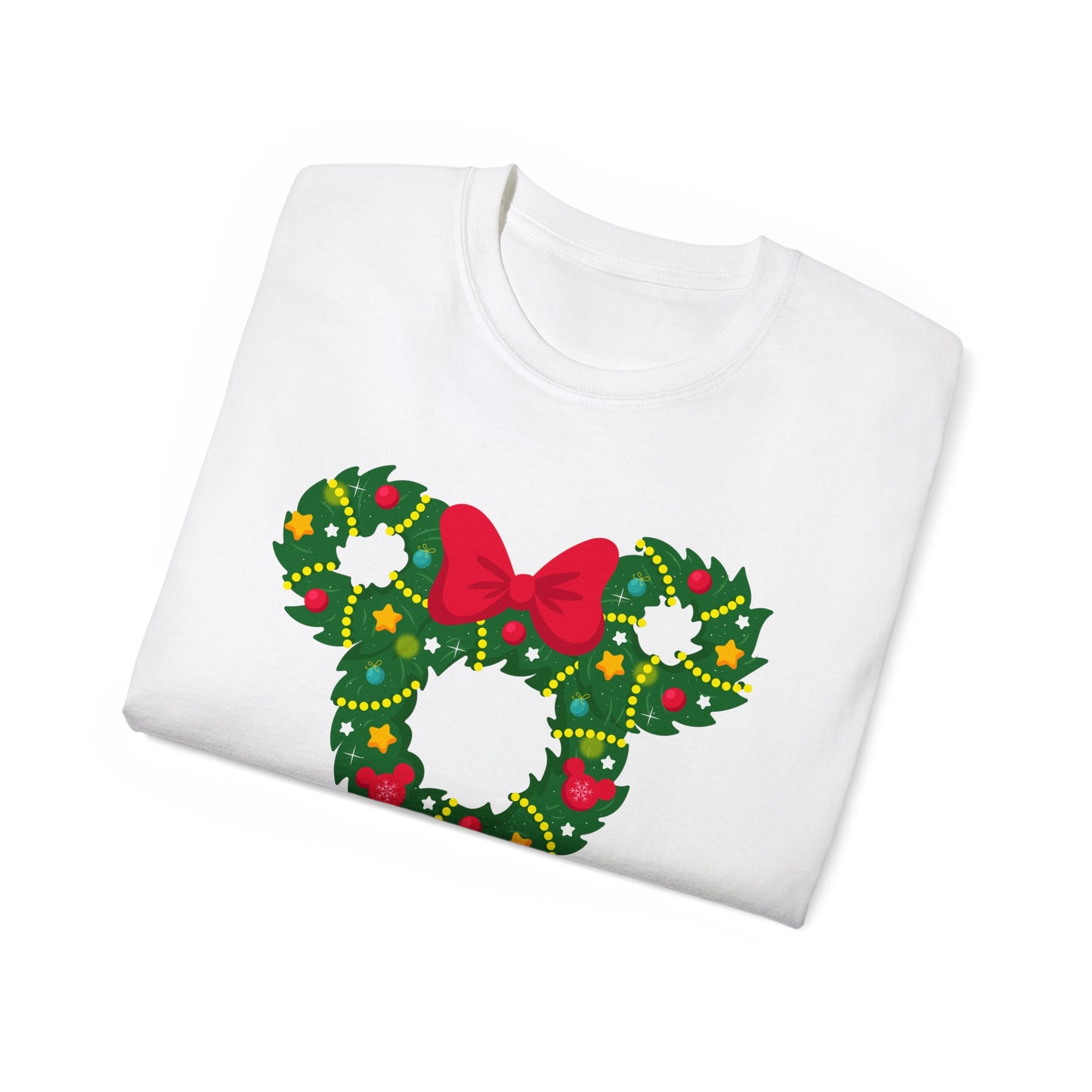 Christmas Wreaths With Bow Unisex Graphic Tee