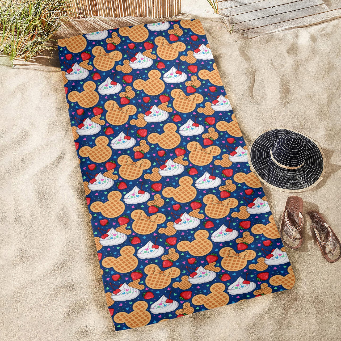 Waffles Beach Towel